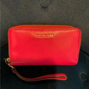 Michael Kors Vibrant Pink Wristlet